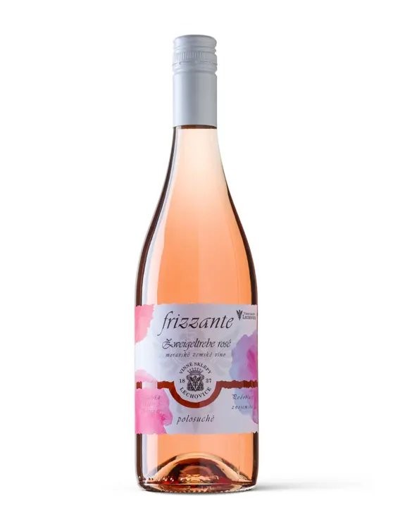 Frizzante Zweigeltrebe rosé, zemské, 2022, polosuché